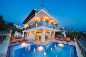 5 bedrooms villa with sea view private pool and terrace at Kalkan 1 km away from the beach